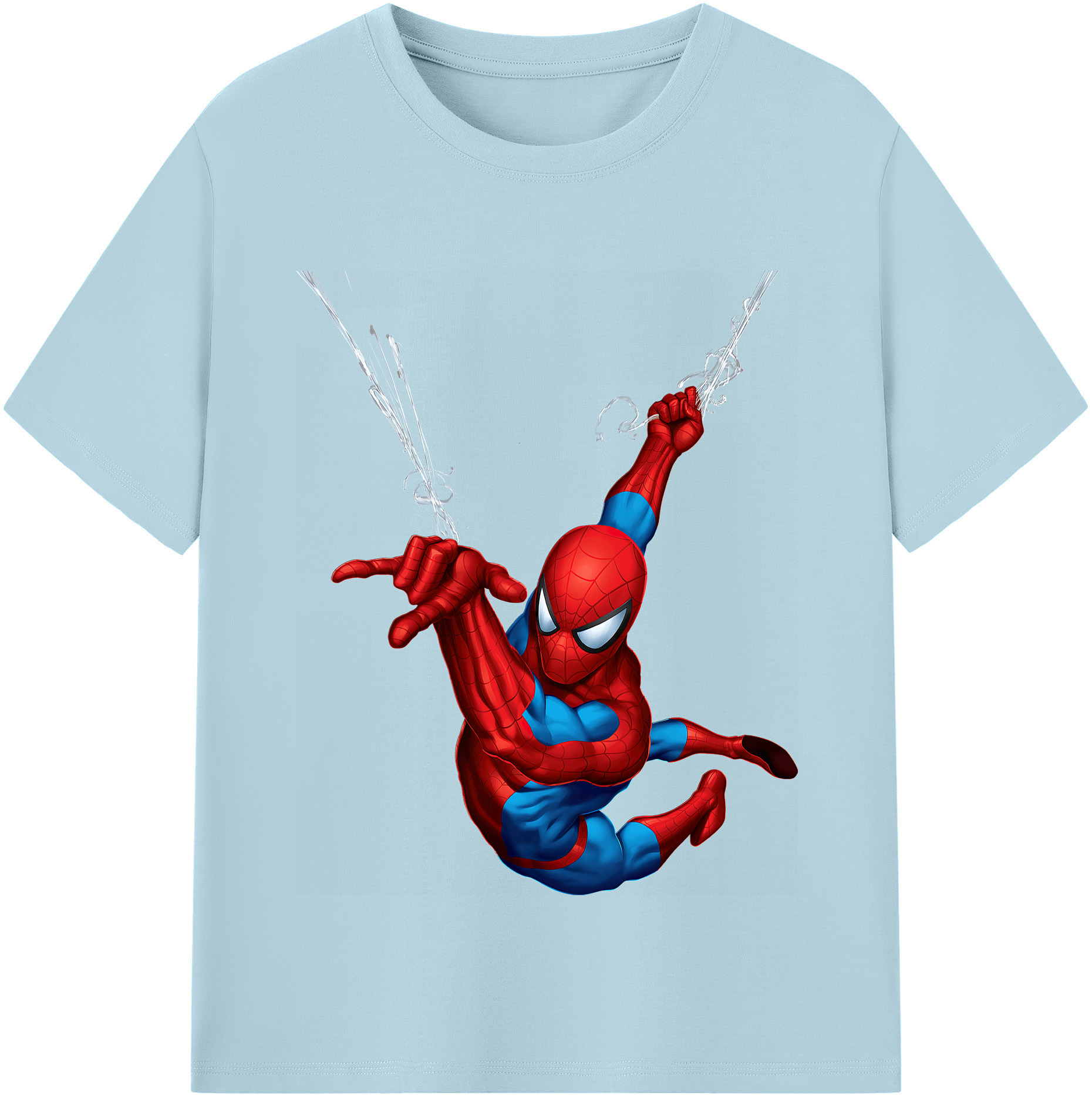 （画像用） Spider Man スパイダーマン 綿100％半袖Tシャツ（フロントプリント）